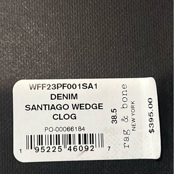 Rag & Bone Santiago Ankle Strap Platform Wedge Sandals Denim, New, Size US 8.5 - Picture 14 of 16